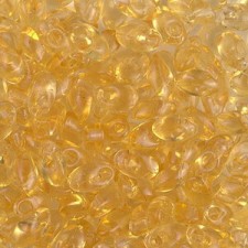 Miyuki long Magatama beads 4x7mm - Transparent Lt. topaz LMA-132